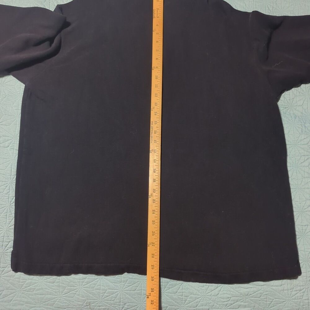 Woolrich Mens XL Boysen 1/4 Zip Sweater Pull Over Elbow Patches Black - Picture 5 of 5